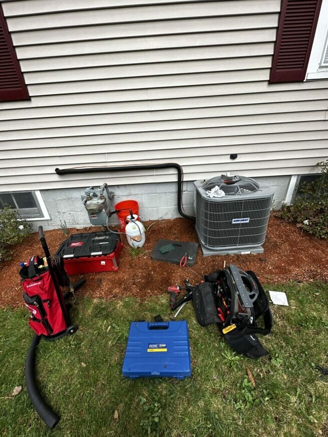 Preventive maintenance on an HVAC unit