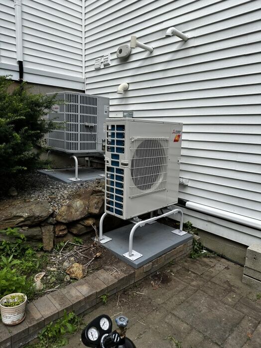New professionally installed Mitsubishi HVAC units